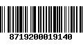 Código de Barras 8719200019140