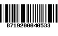 Código de Barras 8719200040533