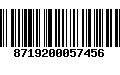 Código de Barras 8719200057456