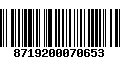 Código de Barras 8719200070653