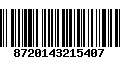 Código de Barras 8720143215407