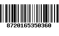 Código de Barras 8720165350360