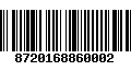 Código de Barras 8720168860002