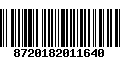 Código de Barras 8720182011640