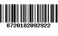 Código de Barras 8720182092922