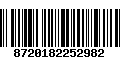 Código de Barras 8720182252982