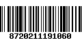 Código de Barras 8720211191060