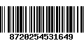 Código de Barras 8720254531649
