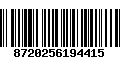 Código de Barras 8720256194415