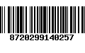 Código de Barras 8720299140257