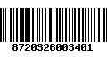 Código de Barras 8720326003401