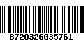 Código de Barras 8720326035761