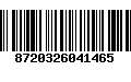 Código de Barras 8720326041465