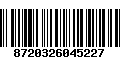 Código de Barras 8720326045227