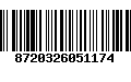 Código de Barras 8720326051174