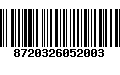 Código de Barras 8720326052003