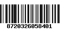 Código de Barras 8720326058401