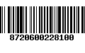 Código de Barras 8720600228100