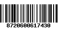 Código de Barras 8720600617430