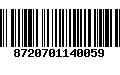 Código de Barras 8720701140059