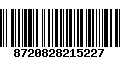 Código de Barras 8720828215227