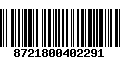 Código de Barras 8721800402291