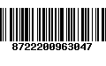 Código de Barras 8722200963047