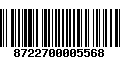 Código de Barras 8722700005568