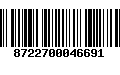 Código de Barras 8722700046691