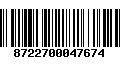 Código de Barras 8722700047674