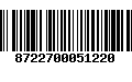 Código de Barras 8722700051220