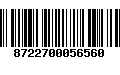 Código de Barras 8722700056560