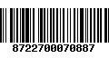 Código de Barras 8722700070887