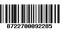 Código de Barras 8722700092285