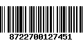 Código de Barras 8722700127451