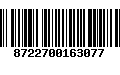 Código de Barras 8722700163077