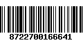 Código de Barras 8722700166641