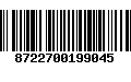 Código de Barras 8722700199045