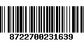 Código de Barras 8722700231639