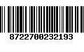 Código de Barras 8722700232193