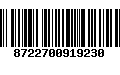 Código de Barras 8722700919230