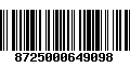 Código de Barras 8725000649098