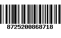 Código de Barras 8725200868718