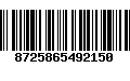 Código de Barras 8725865492150