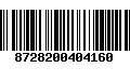 Código de Barras 8728200404160