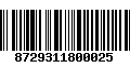 Código de Barras 8729311800025