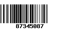 Código de Barras 87345087