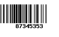 Código de Barras 87345353