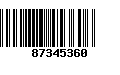 Código de Barras 87345360