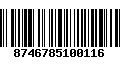 Código de Barras 8746785100116